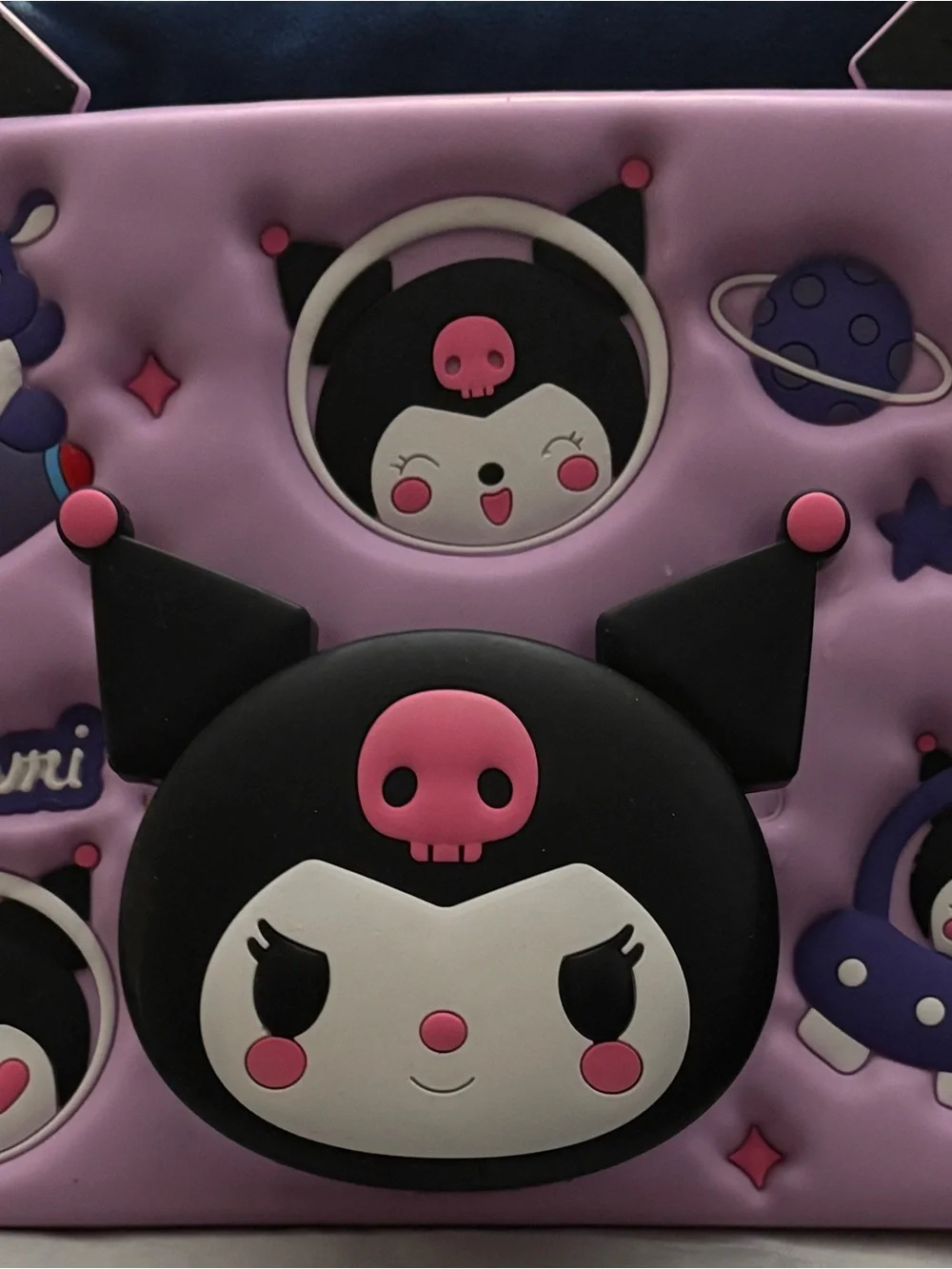 Kuromi Silicone Cartoon Phone Case - Black & Lavender